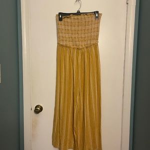 Yellow stripped jumpsuit